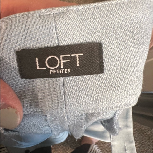 LOFT NWOT Light Blue Marisa Fit Tie Belt Career Office Wardrobe Staple Size 8P - Picture 2 of 14